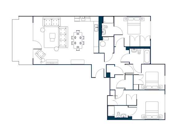 3 Bedroom Apartment at Hali
