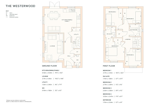 A floor plan of a house named The Westerwood is displayed.