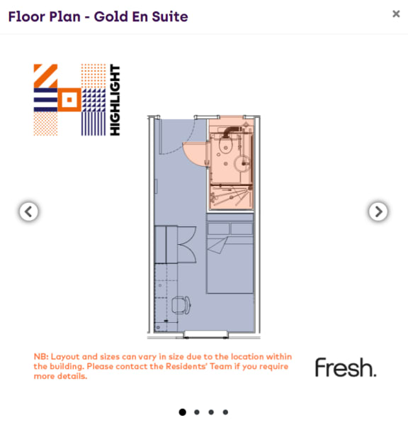 Floor Plan  a floor plan of a room with a bed and a desk