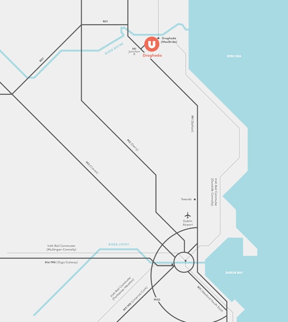 a map of the airport with a sign on it