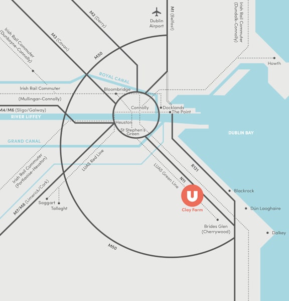 a map of the airport with a sign on it