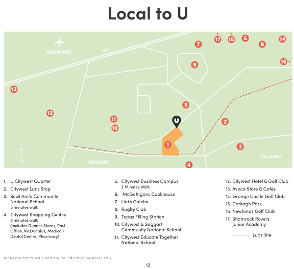 a map of the airport with a sign on it