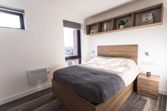 Floor Plan  Premium View One Bed Apartment at City Heights, student accommodation in Cardiff