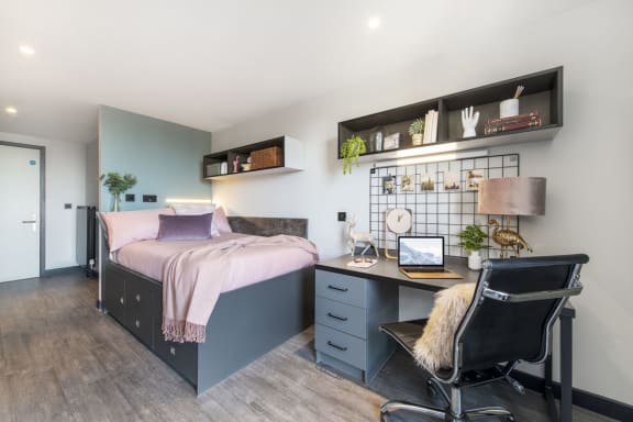Floor Plan  Premium Club studio, Zenith, Student accommodation in Cardiff
