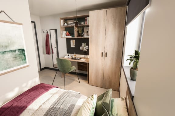 Floor Plan  En-suite at The Leather Works, Student Accommodation in Leeds