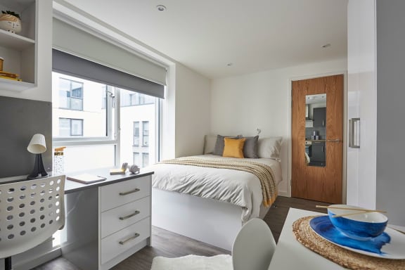 Floor Plan  Standard Studio at The Quarry, student accommodation in Falmouth