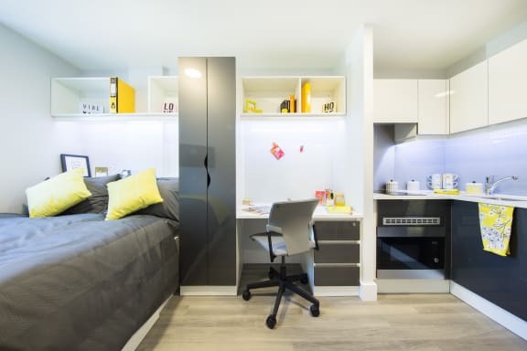 Floor Plan  Premium Studio Plus at ViBe Student Living, student accommodation in Kingston
