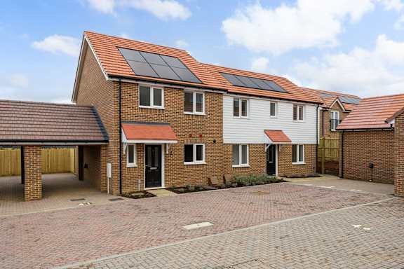 A house with solar panels on the roof.