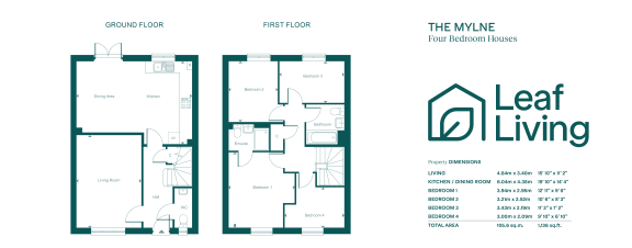 a floor plan of two bedrooms and a living room with floor plans of a home