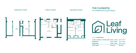 Floorplan for 4 bedroom Aster home at Leaf Living in Church Crookham.