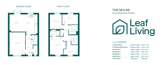a floor plan of two bedrooms and a living room with a loft and a staircase