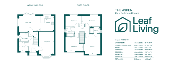 a floor plan of the aspen leaf living apartments