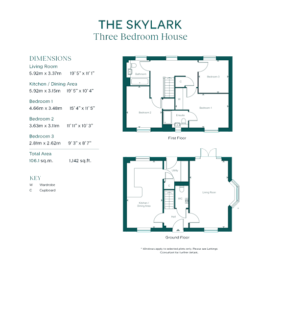 the plan of the three bedroom house