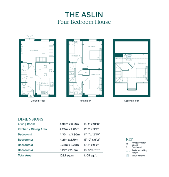 the aslin four bedroom house floor plans