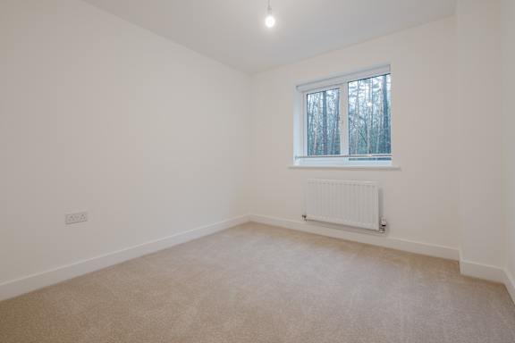 A room with a window and a radiator on the wall.