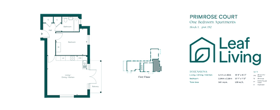 A floor plan for a Primrose Court apartment complex is displayed.