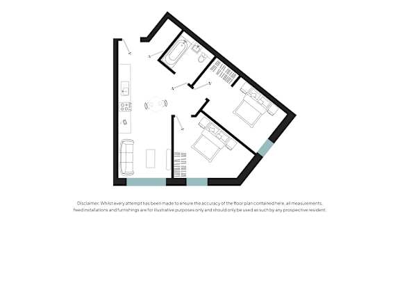 A floor plan of a house with a disclaimer at the bottom.