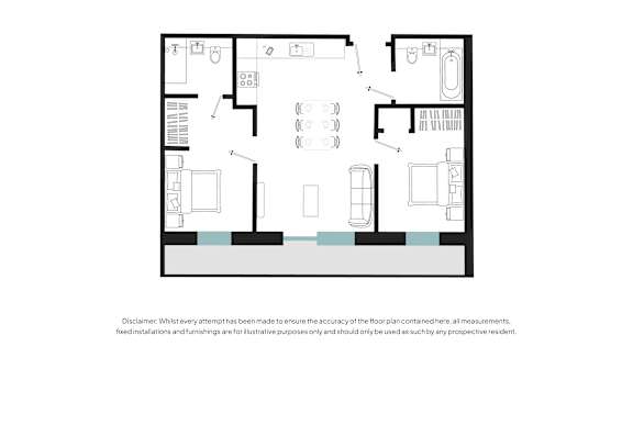 A floor plan of a house with a disclaimer at the bottom.
