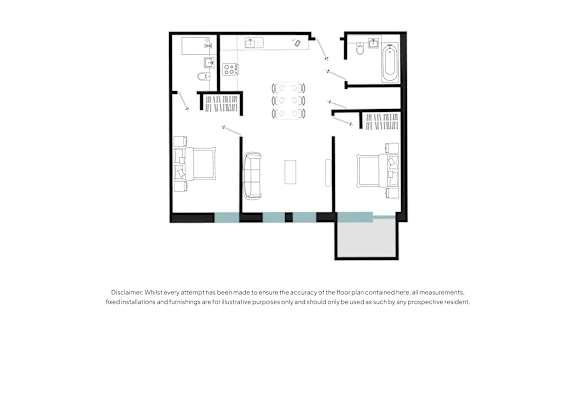A floor plan of a house with a disclaimer at the bottom.