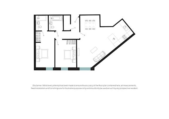 A floor plan of a house with a disclaimer at the bottom.