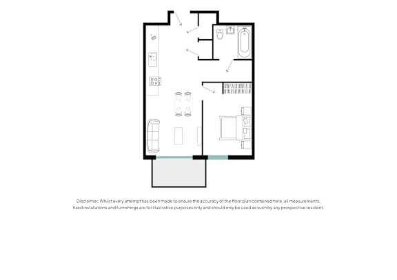A floor plan of a house with a disclaimer at the bottom.
