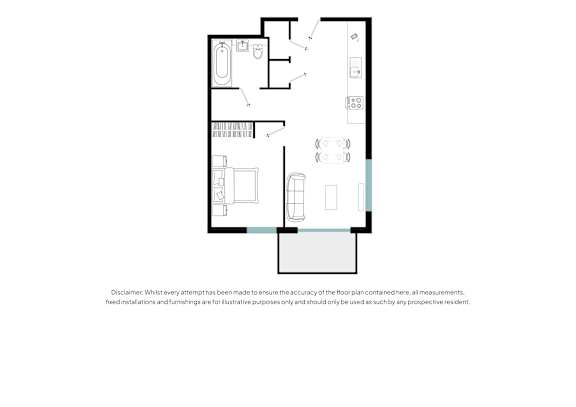 A floor plan of a house with a disclaimer at the bottom.
