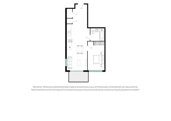 A floor plan of a residential building with a disclaimer at the bottom.
