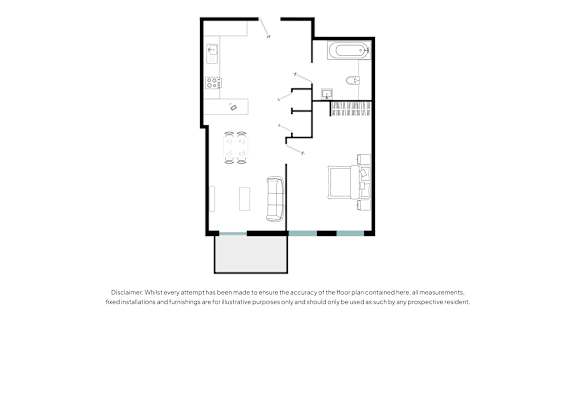 A floor plan of a house with a disclaimer at the bottom.