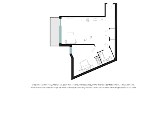 A floor plan of a house with a disclaimer at the bottom.