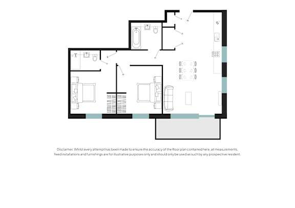 A floor plan of a house with a disclaimer at the bottom.