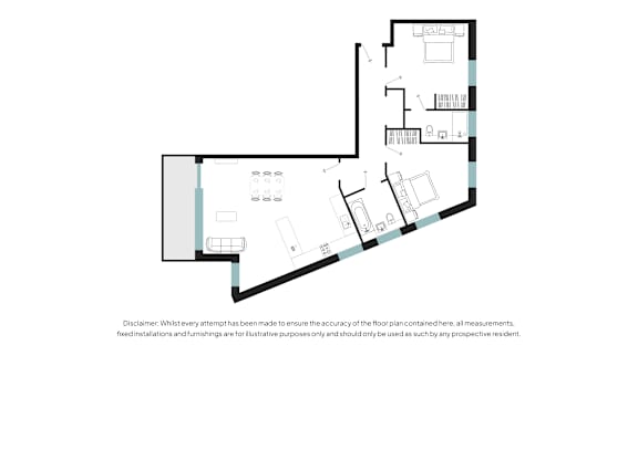 A floor plan of a residential building with a disclaimer at the bottom.
