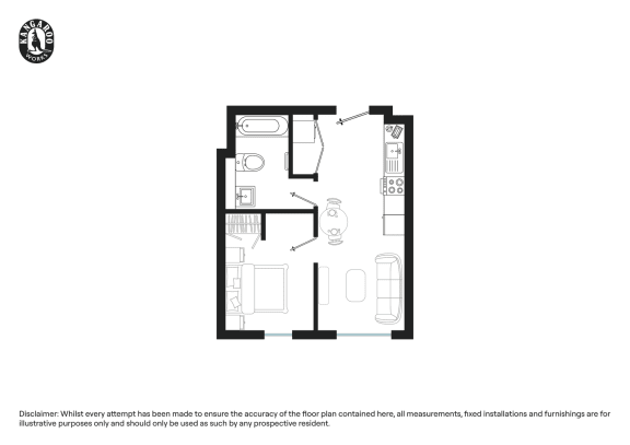 KW Floorplan - One Bed Type CA