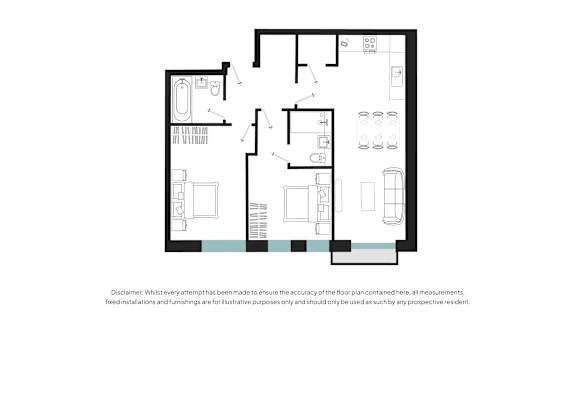 A floor plan of a house with a disclaimer at the bottom.