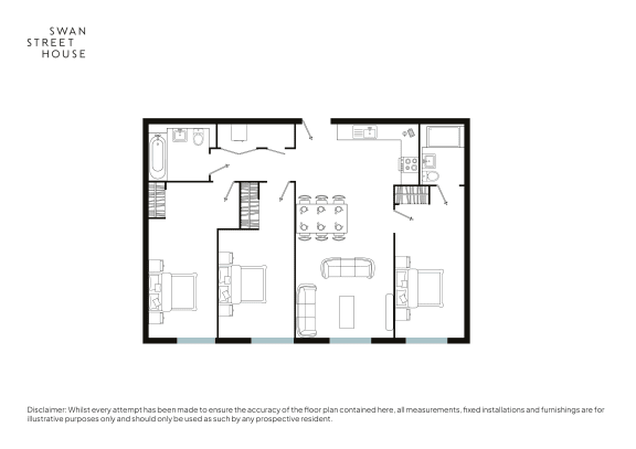 this floor plan is an approximation of the 1st floor plan of a 2100 sq