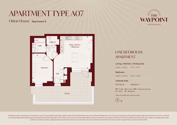 A07 Floorplan at The Waypoint Apartments, Maidenhead