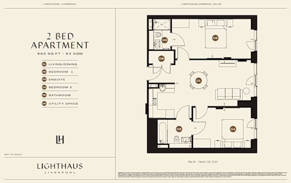 Plot 01 Floorplan at Lighthaus Liverpool Apartments, Liverpool