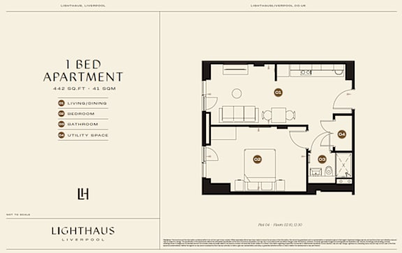 Plot 04 Floorplan at Lighthaus Liverpool Apartments, Liverpool, L3 1EW