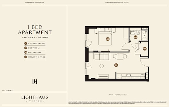 Plot 06 Floorplan at Lighthaus Liverpool Apartments, Liverpool, L3 1EW