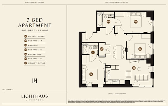 Plot 07 Floorplan at Lighthaus Liverpool Apartments, Liverpool