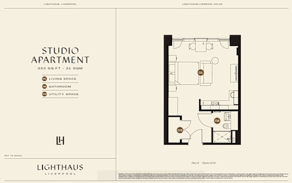 Plot 14 Floorplan at Lighthaus Liverpool Apartments, Liverpool, L3 1EW