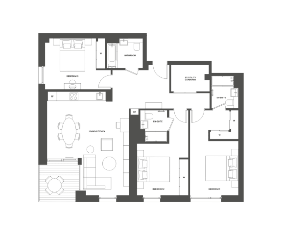 3 bedroom apartment