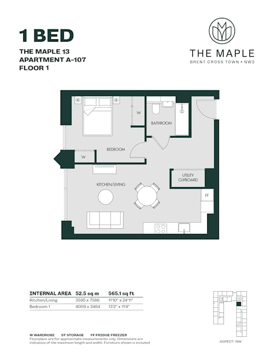 1 Bed- A5- The Maple