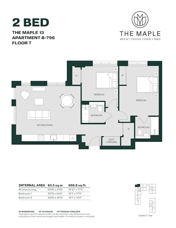 2 Bedroom- B6- The Maple 13