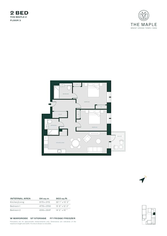 The Maple 2- 2 Bed- B4