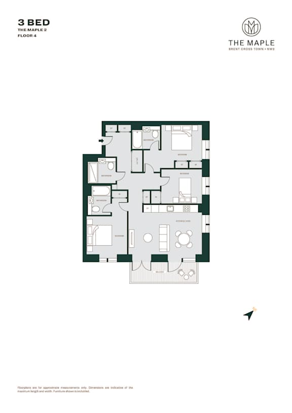 The Maple 2-  3 Bed- C1