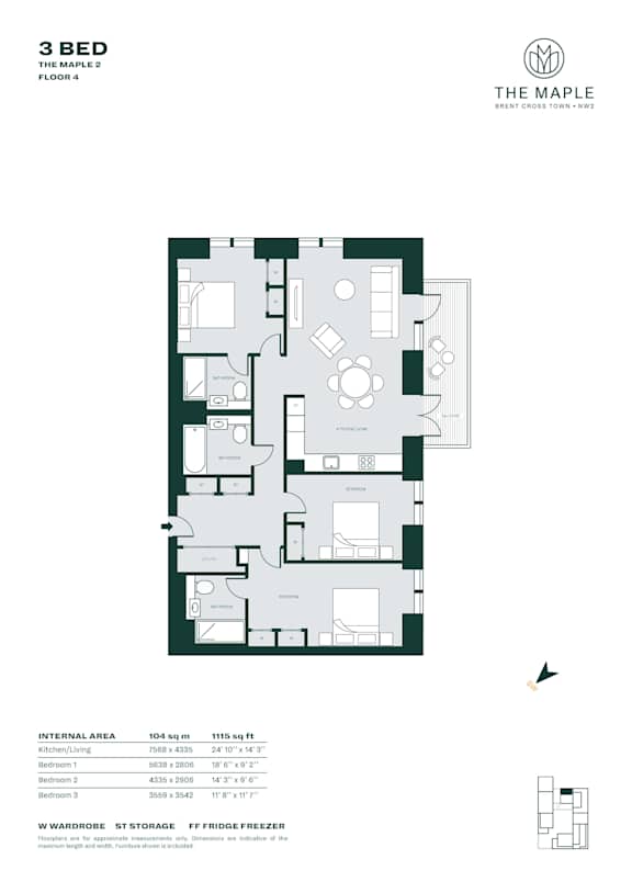 The Maple 2- 3 Bed- C2