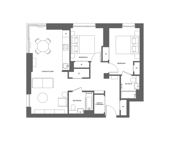 2 bedroom apartment