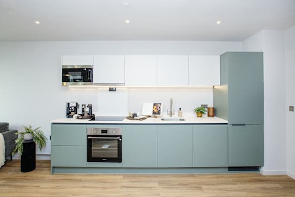 Spacious Kitchen at Fairfax Apartments, Manchester, M1 2GN