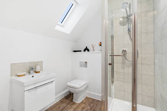 Primary Bathroom at The Hawkings Apartments, Huntingdon, Cambridgeshire