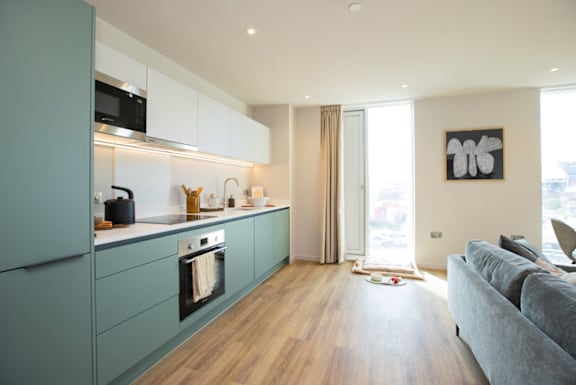 Modern Kitchen at Fairfax Apartments, Manchester